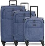 REDOLZ Koffer-Set 3-teilig 4 Doppelrollen TSA-Schloss erweiterbar