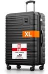 Travely Polycarbonat Koffer Gro&szlig; 77cm XL - 100L Innenvolumen - 158cm Gurtma&szlig;, sehr