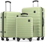 Travely Polycarbonat Koffer Set 77cm, 67cm, Handgep&auml;ck Koffer in einem Set,...