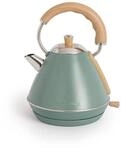 CREATE/KETTLE RETRO M/Elektrischer Wasserkocher Salbeigr&uuml;n/Schnelles Aufkochen,