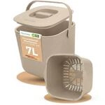 YourCasa Biom&uuml;lleimer K&uuml;che 7L - Komposteimer mit herausnehmbarem Sieb & Deckel -