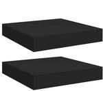 vidaXL 2X Wandregal Schwebend H&auml;ngeregal Wandboard B&uuml;cherregal Schweberegal