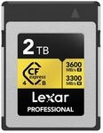 LEXAR Carte Professional CFexpress 2 to Type B Gold 4.0 Series 3600R/3300W MB/s
