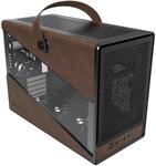 MONTECH Heritage mATX, Micro-Formfaktor, kompaktes Leder-Gaming-Geh&auml;use mit