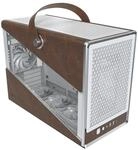 MONTECH Heritage mATX, Micro-Formfaktor, kompaktes Leder-Gaming-Geh&auml;use mit