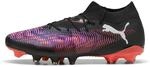 Puma Future 8 Match FG/AG, Unisex Fussballschuh, Puma Black-Puma White-Glowing RED,