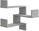 Bussandri Exclusive - Wand-Eckregal Grau Sonoma 40x40x50 cm Holzwerkstoff