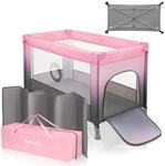 Lionelo Stefi Baby Kinderbett, Reisebett ab Geburt bis 15 kg, Seiteneingang,