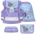 Belmil Classy Schulranzen Set 4 - teilig (403-13/AG/S) (Purple Blue Butterfly)