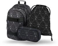 Baagl Schulrucksack Set Jungen M&auml;dchen 3 Teilig, Schultasche ab 3. Klasse,