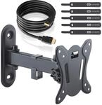 TV Wandhalterung f&uuml;r 13-27 Zoll (ca. 33-69cm) Flach & Curved LCD LED OLED Fernseher