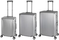 Travelhouse Tokyo Alu Reisekoffer T6035 Reise Trolley, Silber, Handgep&auml;ck,...