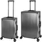 Travelhouse 100% Alu Reisekoffer 2teilig Graphit S-55cm & L-72cm