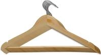 MAUL Kleiderb&uuml;gel Holz braun MAULmira 8er Set Hosensteg Rockeinschnitt | warmer