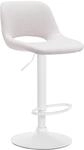 CLP Barhocker Camden I Stoff-Bezug I Drehbar, Farbe:Creme, Material Gestell:Metall