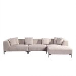 Home Deluxe Ecksofa Torino - Farbe: Beige, Ausf&uuml;hrung: Rechts - 344 x 74 x 178 cm I