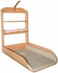 roba Wandwickeltisch natur - Klappbares Wickelregal aus gebogenem Holz gebogen +