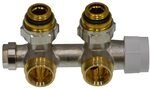 Oventrop Anschlussarmatur Multiblock T G 1/2 AGxG 3/4 AG, Eck, 1-/2-Rohrarm.