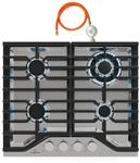 Klarstein Turbocast Gaskochfeld - 4-Brenner Edelstahl, 3,4 kW Wokbrenner,...