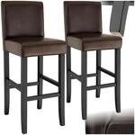 tectake&reg; 2er Set Barhocker, Bistrohocker, Tresenhocker, Barhocker mit Lehne,