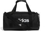 adidas Unisex Essentials Linear Duffel Bag Duffel Bag, Black/Black/White, S