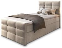 Masseno Boxspringbett Amon 100 100x200 cm Komplett-Set mit Matratze und Topper,