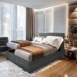 TRADA Boxspringbett AD&Egrave;LE 160x200 cm, elektrisch Bett mit Matratze + Tooper