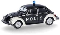 Herpa Modellauto Volkswagen (VW) K&auml;fer 1303 "Polis (Schweden), Miniatur im Ma&szlig;stab
