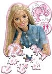Trefl - Holzpuzzle: Barbie, Modische Lieblings-Barbie | 50 Teile, Formen-Puzzle