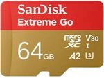 SANDISK 64GB Extreme Go Micro SDXC Karte (F&uuml;r Android Smartphones und Tablets,