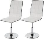 Mendler 2er-Set Esszimmerstuhl HWC-C41, Stuhl K&uuml;chenstuhl, h&ouml;henverstellbar