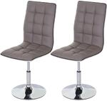 Mendler 2er-Set Esszimmerstuhl HWC-C41, Stuhl K&uuml;chenstuhl, h&ouml;henverstellbar