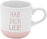 GRUSS & CO Espressotasse mit Gravur HDL | kleine Mini-Tasse aus Steinzeug, 10 cl, mit