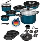 Kelton Pfannenset T&ouml;pfe Set 3 in 1 mit Deckel und Gem&uuml;seschneider 27 tlg.,