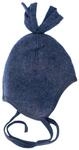 Engel Natur, Fleece M&uuml;tze, 100% Wolle (kbT) (74/80, Blau Melange)