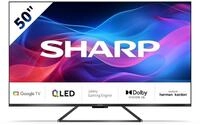 SHARP 50GR8265E - 50 Zoll Fernseher (126 cm) 4K Ultra HD 144Hz Google TV - Gaming &