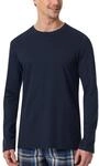 Schiesser Herren Schlafshirt Kurzarm Rundhals Bio-Baumwolle - Mix + Relax