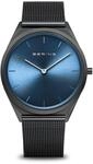 BERING Unisex Uhr Quarz Movement - Ultra Slim Collection mit Edelstahl und Saphirglas