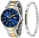 Maserati Herrenuhr, Uhrzeit, Datum, Analog, Stahlarmband, Competizione Kollektion,