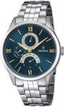 Festina Herren Uhr Analog aus Edelstahl 316L Silber - Quarzwerk - Mineralglas mit