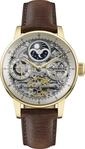 Ingersoll The Jazz 42 mm Automatik-Mondphasenuhr f&uuml;r Herren mit hellgoldenem