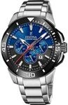 Festina Herren Uhr Analog aus Edelstahl 316L Silber - Quarzwerk - Chronograph -