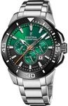 Festina Herren Uhr Analog aus Edelstahl 316L Silber - Quarzwerk - Chronograph -