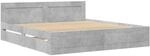 vidaXL Bettgestell, Bett mit Kopfteil, Bettrahmen mit Lattenrost, Doppelbett