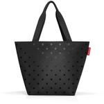 reisenthel SHOPPER M GLOSSY DOTS BLACK - praktische Handtasche mit Innentaschen und