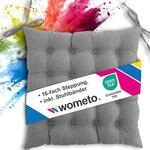 wometo Sitzkissen Stuhl 40x40 Oeko-TEX - grau Mittelgrau Sitzpolster Stuhlkissen mit