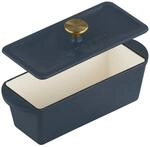 Mahlzeit Gusseisen Br&auml;ter mit Deckel emailliert | 3 Liter | Blue Berry 