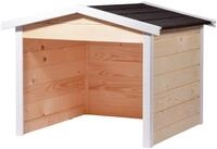 dobar&reg; M&auml;hrobotergarage aus Holz als Bausatz - Rasenroboter Unterstand mit