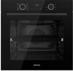 [ Test SEHR GUT, Note 1.1 *] WIGGO Backofen Set Schwarz 60cm 73L mit Teleskopschienen