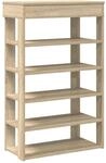 vidaXL Schuhregal Sonoma-Eiche 60x30x98 cm Holzwerkstoff, Schuhschrank,